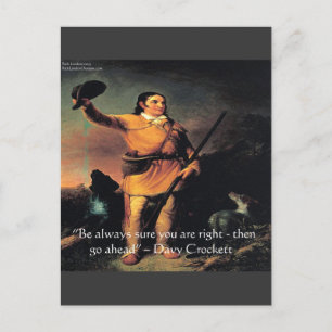 Carte Postale Citation de sagesse "Allez-y" de Davy Crocket