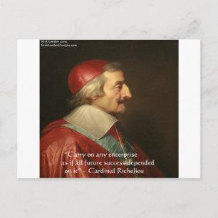 Carte Postale Citation de sagesse du cardinal Richelieu