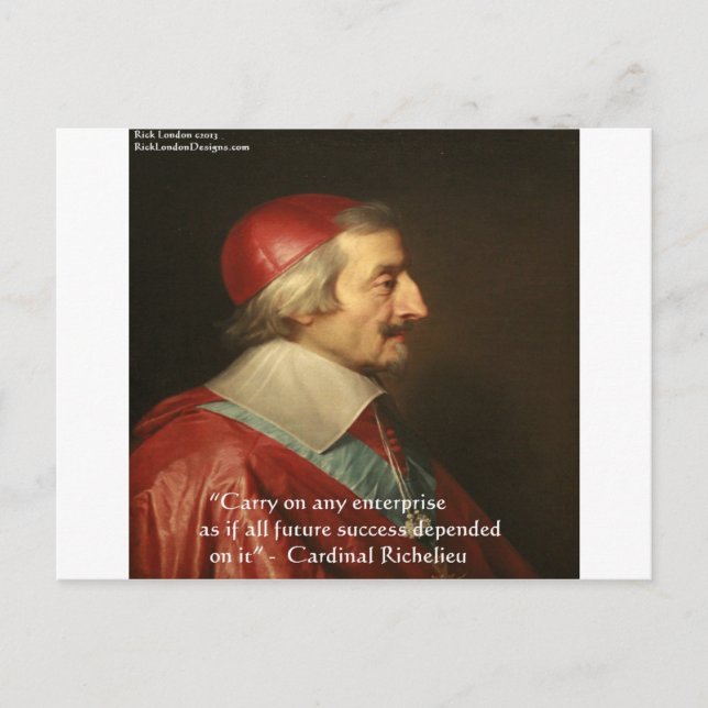 Carte Postale Citation de sagesse et de réussite du Cardinal Ric (Devant)