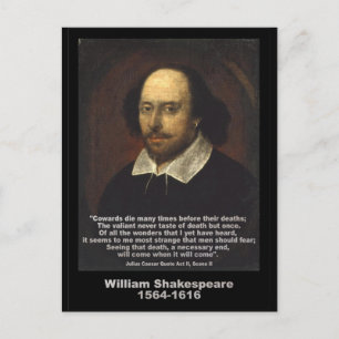 Carte Postale Citation de Shakespeare ~ Julius Caesar