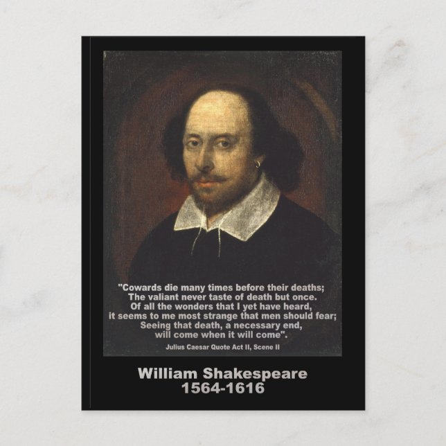 Carte Postale Citation de Shakespeare ~ Julius Caesar (Devant)