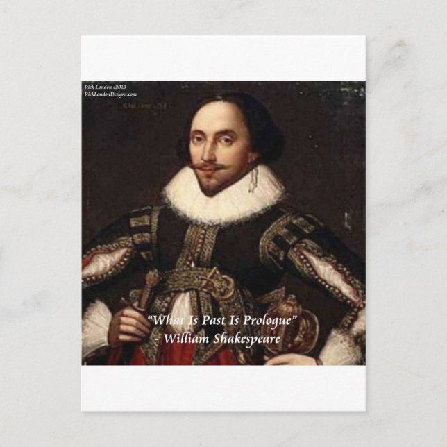 Carte Postale Citation de Shakespeare : Le passé est prologue (Devant)