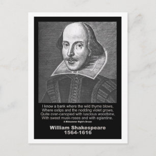 Carte Postale Citation de Shakespeare Le rêve de la nuit d'été