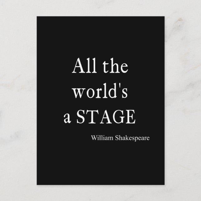 Carte Postale Citation de Shakespeare Toutes les citations du mo (Devant)