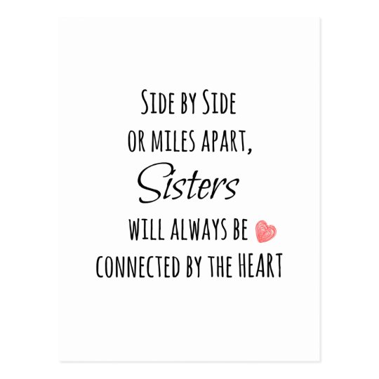 Carte Postale Citation De Soeurs Zazzle Fr