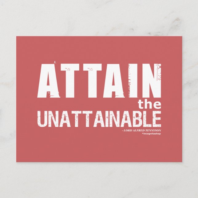 Carte Postale Citation de Tennyson (Devant)