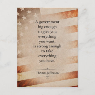Carte Postale Citation de Thomas Jefferson
