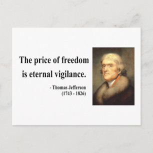 Carte Postale Citation de Thomas Jefferson 2c