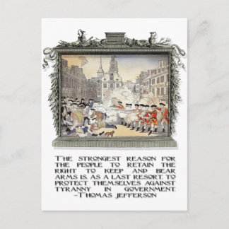 Carte Postale Citation de Thomas Jefferson : La tyrannie dans le