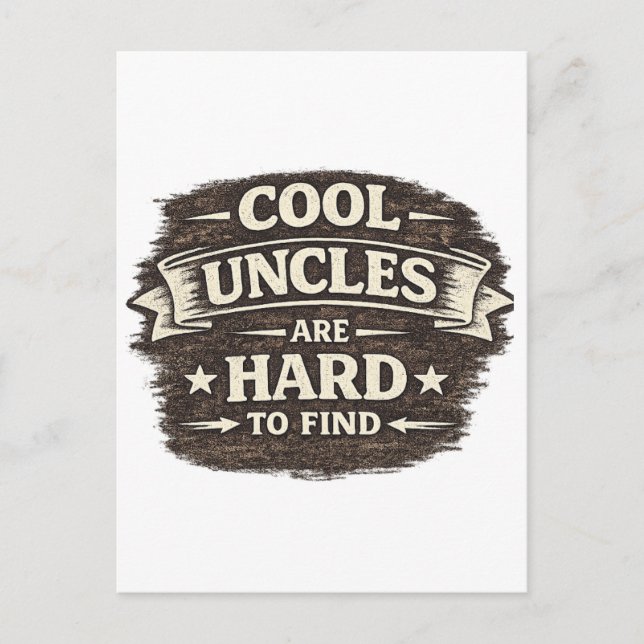 Carte Postale Citation de Tonton Cool – Design de Cadeau Drôle V (Devant)