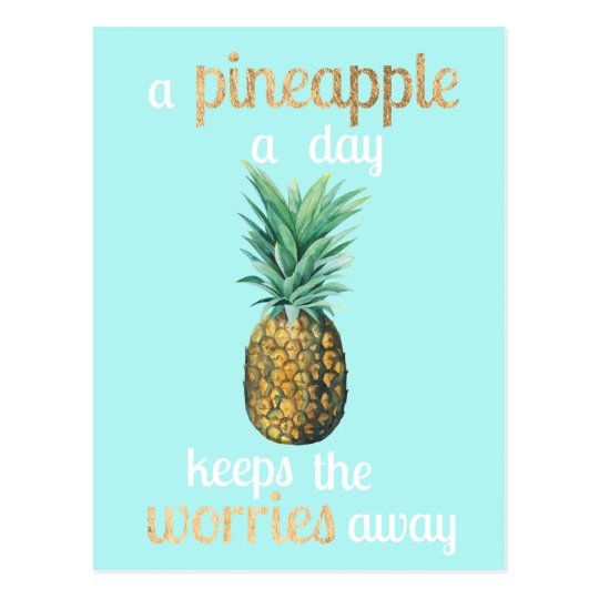 Carte Postale Citation De Vie D Ananas Zazzle Fr