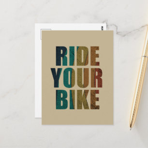 Carte Postale Citation de VTT motivationnelle - Cyclisme drôle