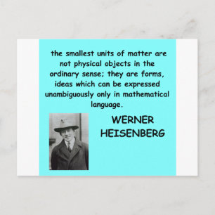 Carte Postale Citation de Werner Heisenberg