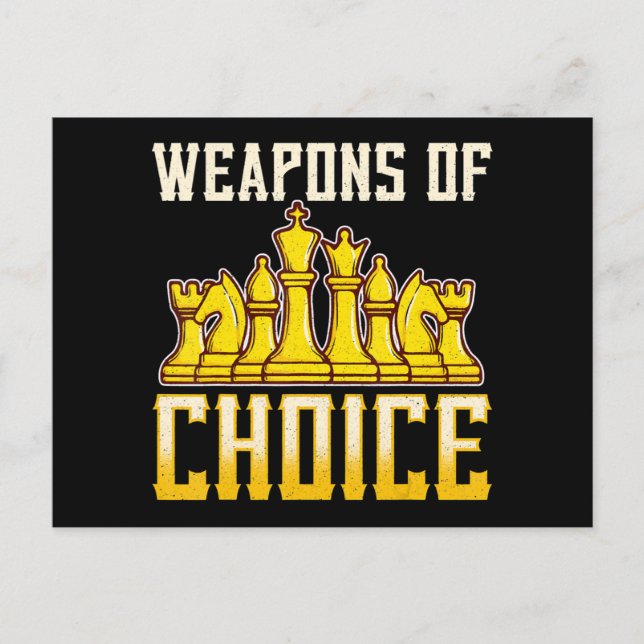 Carte Postale Citation D'Échecs Armes De Choix Joueur D'Équipe D (Devant)