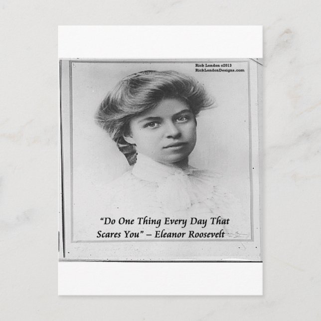 Carte Postale Citation d'Eleanor Roosevelt "Faire quelque chose  (Devant)