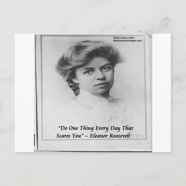 Carte Postale Citation d'Eleanor Roosevelt "Faites quelque chose (Devant)