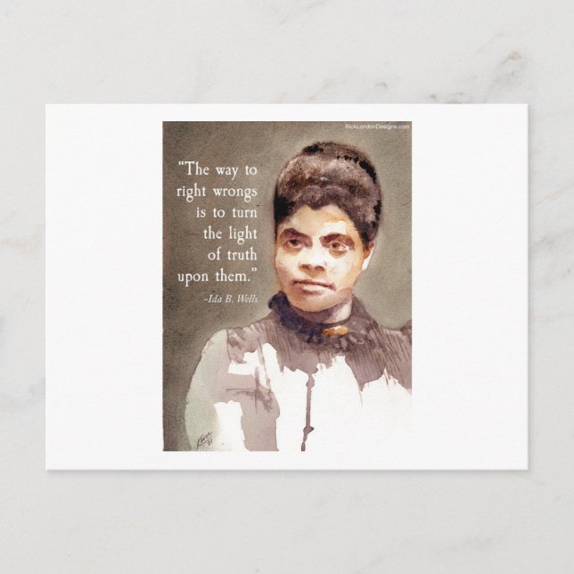 Carte Postale Citation d'Ida B Wells et de "Vérité" (Devant)