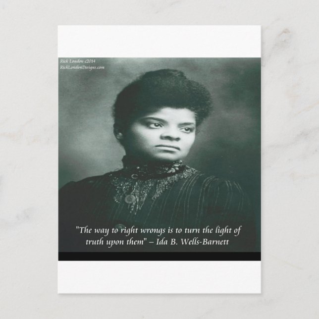 Carte Postale Citation d'Ida B Wells & Vérité (Devant)