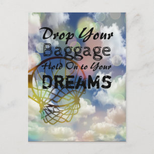 Carte Postale Citation d'images de netball et de rêves inspirant