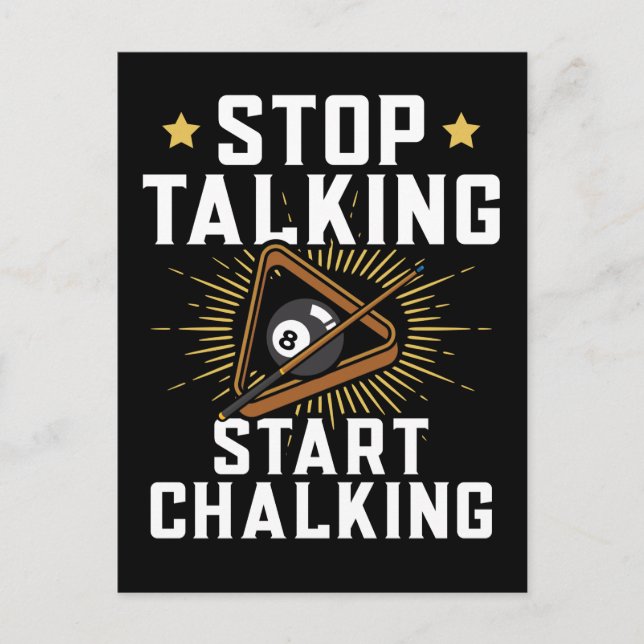 Carte Postale Citation drôle de joueur de billard Billard Sports (Devant)