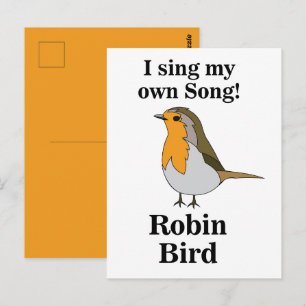 Carte Postale Citation drôle de Robin Bird