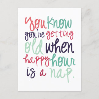 Carte Postale Citation drôle et mignonne disant que l'humour vie