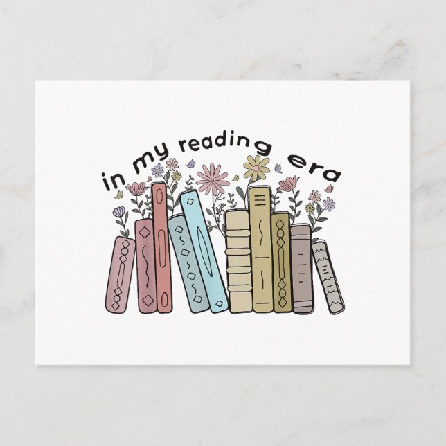 Carte Postale Citation Drôle Lecteur De Livre Dans Mon Époque De (Devant)