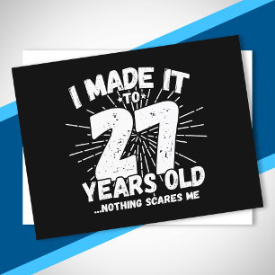 Carte Postale Citation drôle pour 27e anniversaire Sarcasme pour