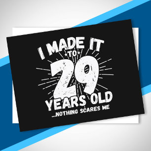 Carte Postale Citation drôle pour 29e anniversaire Sarcasme 29 a