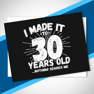 Carte Postale Citation drôle pour 30e anniversaire Sarcasme 30 a
