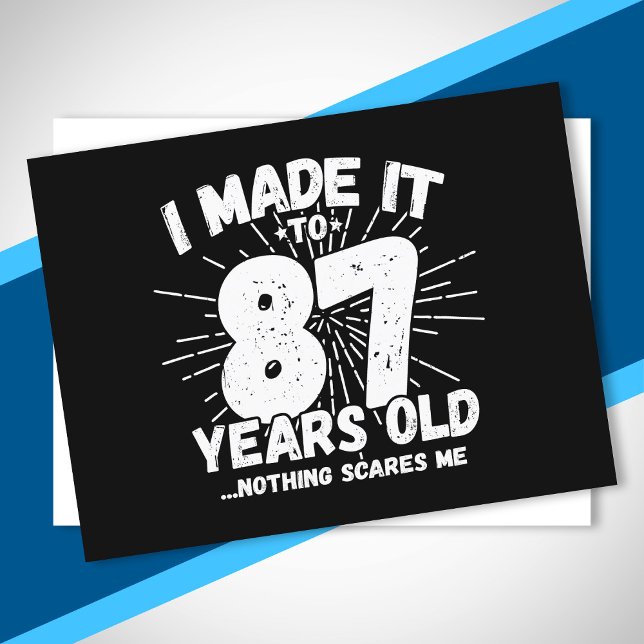 Carte Postale Citation drôle pour 87e anniversaire Sarcasme 87 a (Créateur téléchargé)