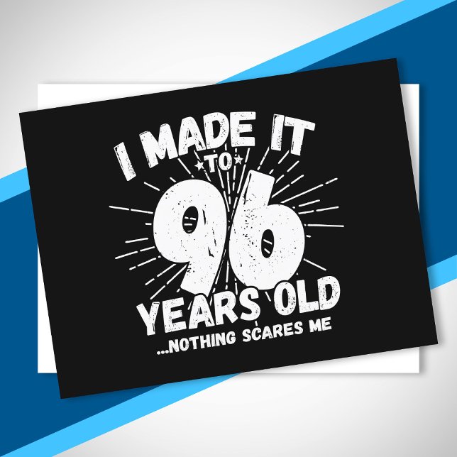 Carte Postale Citation drôle pour 96e anniversaire Sarcasme pour (Créateur téléchargé)