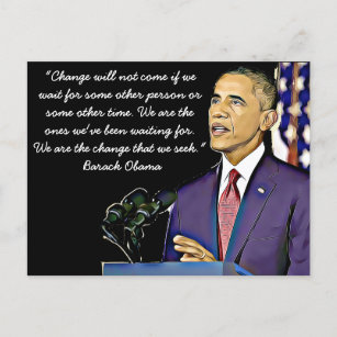 Carte Postale Citation du 44ème président américain Barack Obama