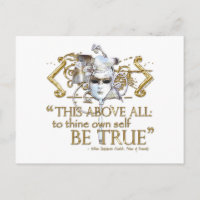Citation du hameau "self be true" (version or)