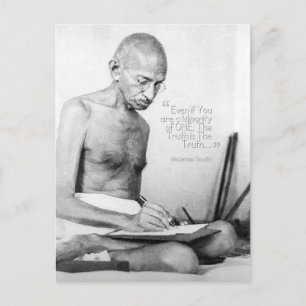 Carte Postale Citation du Mahatma Gandhi, Minorité d'un, Vérité