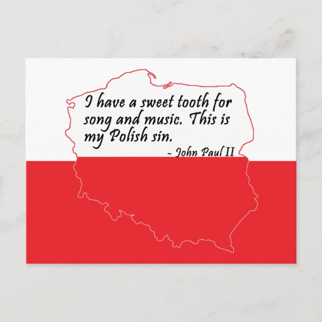 Carte Postale Citation du pape Jean-Paul II (Devant)