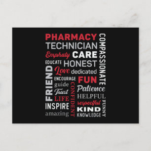 Carte Postale Citation du pharmacien de la technicienne en pharm