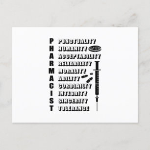 Carte Postale Citation du pharmacien de technicien en pharmacie