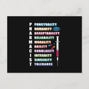 Carte Postale Citation du pharmacien Technicien en pharmacie Pha