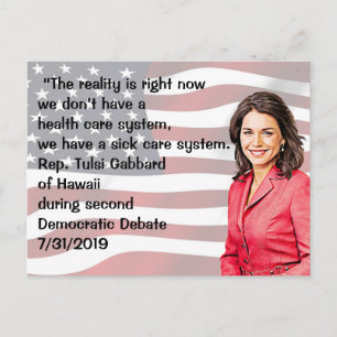 Carte Postale Citation du représentant Tulsi Gabbard d'Hawaii