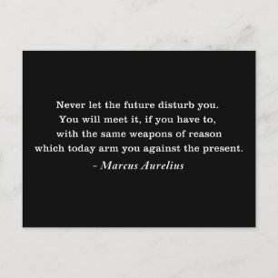 Carte Postale Citation du stoïcisme futur de Marcus Aurelius