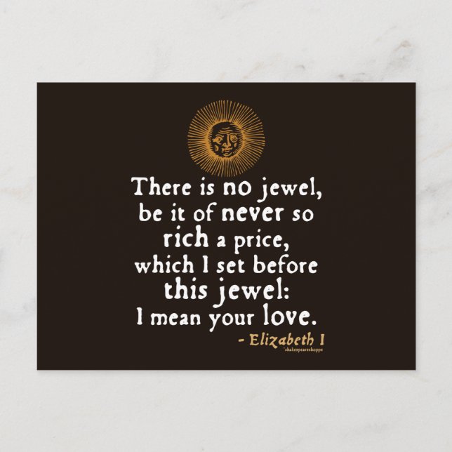 Carte Postale Citation Elizabeth I "Golden Speech" (Devant)