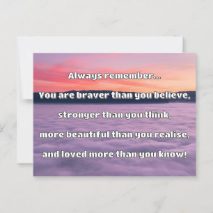 Carte Postale Citation Empath Bravery Positive Encouragement
