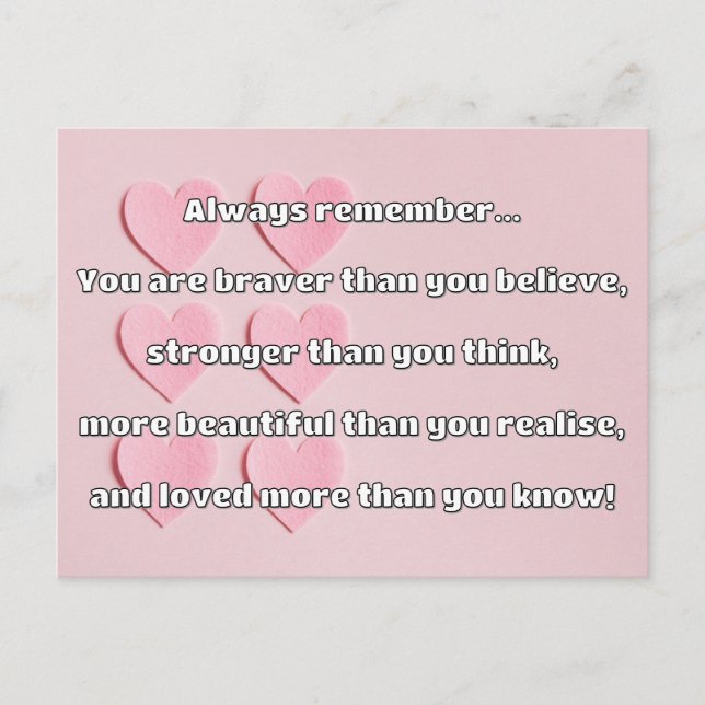 Carte Postale Citation Empath Bravery Positive Encouragement (Devant)