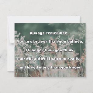 Carte Postale Citation Empath Bravery Positive Encouragement