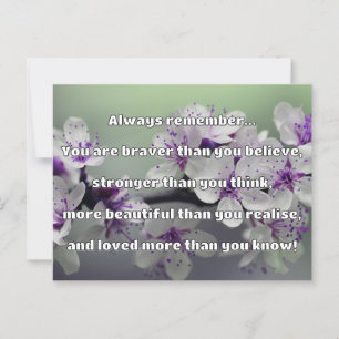 Carte Postale Citation Empath Bravery Positive Encouragement