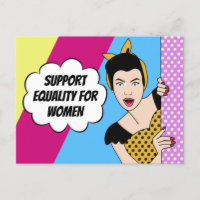 Citation féministe Pop Art Soutien à l'égalité pou