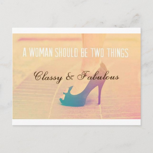Carte Postale Citation Femme - Classé & Fabuleux (Devant)