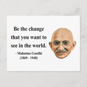 Carte Postale Citation Gandhi 1b