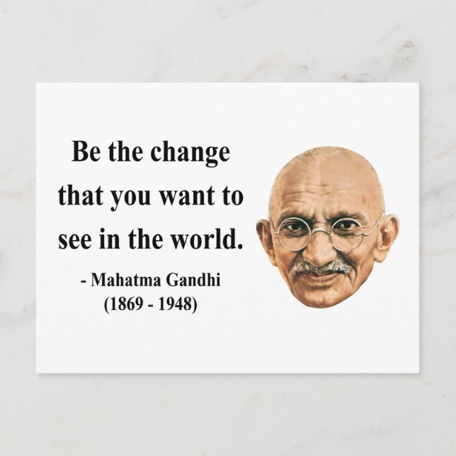 Carte Postale Citation Gandhi 1b (Devant)